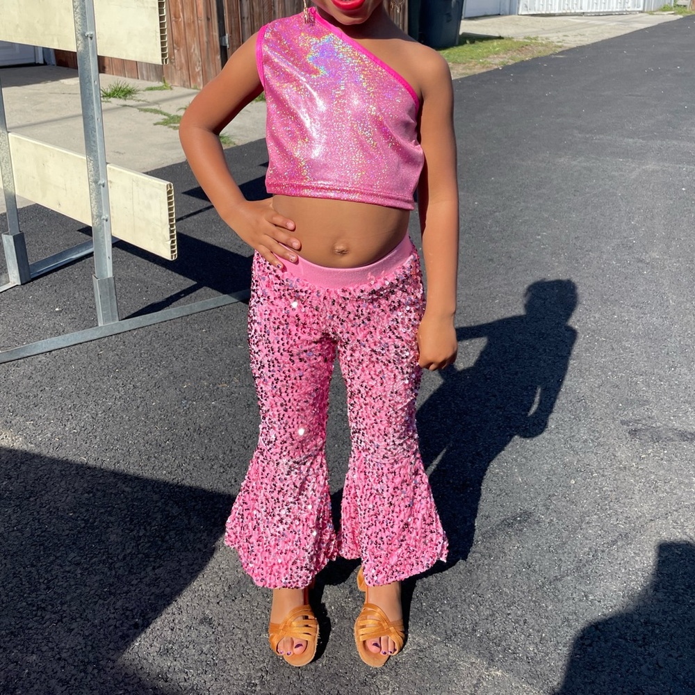 Pink shiny costume